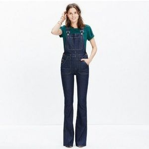 NWT Madewell Flea Market Flare denim overalls  | Size S